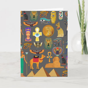 Ägyptisches Hieroglyphensymbol Muster Pharao Karte