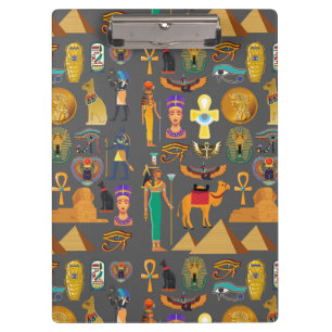 Ägyptisches Hieroglyphensymbol Muster Pharao Klemmbrett
