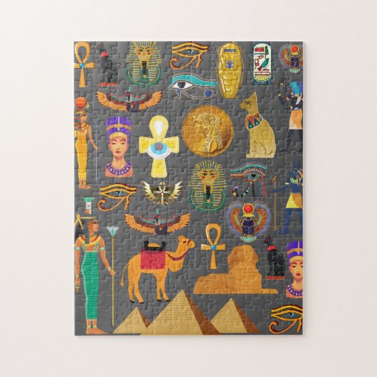 Ägyptisches Hieroglyphensymbol Muster Pharao      Puzzle (Vertikal)