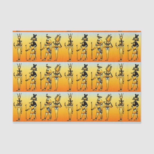 Ägyptisches Hieroglyphics-Gewebepapier Seidenpapier (Vorderseite)