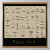 Ägyptisches Hieroglyphics-Poster Poster (Vorne)