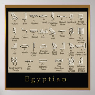 Ägyptisches Hieroglyphics-Poster Poster