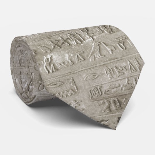Ägyptisches Hieroglyphikmuster Krawatte (Gerollt)