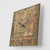 Ägyptisches hieroglyphisches quadratische wanduhr (Winkel)