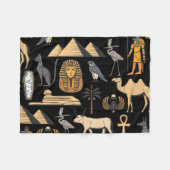 Ägyptisches Hieroglyphisches Symbol Muster Hinterg Fleecedecke (Vorderseite (Horizontal))