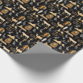 Ägyptisches Hieroglyphisches Symbol Muster Hinterg Geschenkpapier (Ecke)