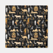 Ägyptisches Hieroglyphisches Symbol Muster Hinterg Magnet (Vorne)