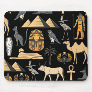 Ägyptisches Hieroglyphisches Symbol Muster Hinterg Mousepad