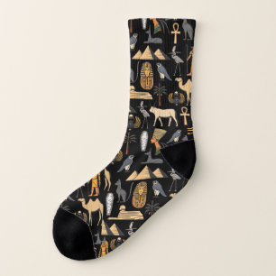 Ägyptisches Hieroglyphisches Symbol Muster Hinterg Socken