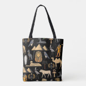 Ägyptisches Hieroglyphisches Symbol Muster Hinterg Tasche (Rückseite)