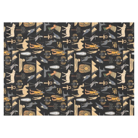 Ägyptisches Hieroglyphisches Symbol Muster Hinterg Tischdecke (Vorderseite (Horizontal))