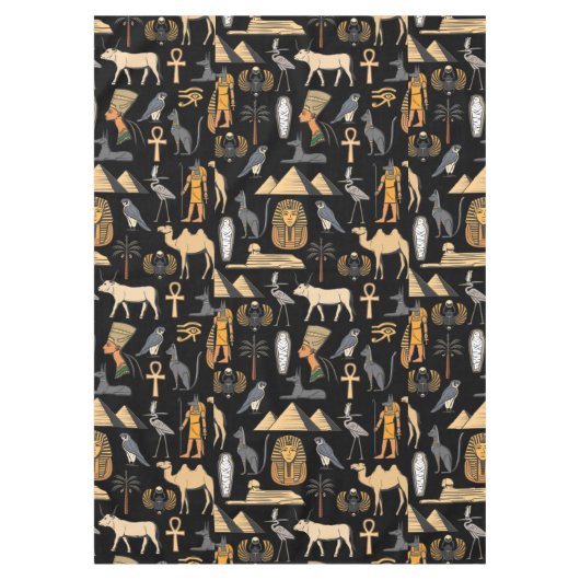Ägyptisches Hieroglyphisches Symbol Muster Hinterg Tischdecke (Vorderseite)