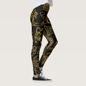 Ägyptisches Hieroglyphisches Symbol-Muster Leggings (Rechts)