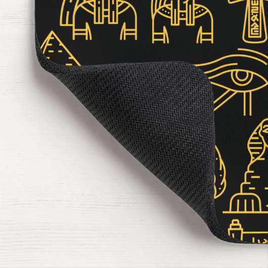 Ägyptisches Hieroglyphisches Symbol-Muster Mousepad (Ecke)