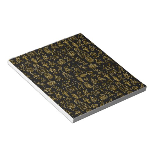 Ägyptisches Hieroglyphisches Symbol-Muster Notizblock (angewinkelt)