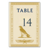 Ägyptisches Horus & Ankh - bearbeitbar Tischnummer (Vorderseite)