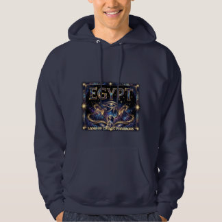 Ägyptisches Horusauge Kosmische Pyramiden Kunst Hoodie
