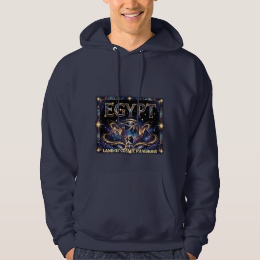 Ägyptisches Horusauge Kosmische Pyramiden Kunst Hoodie (Vorderseite)
