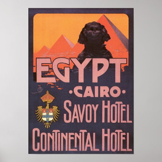 Ägyptisches Kairo Savoy Hotel Poster (Vorne)