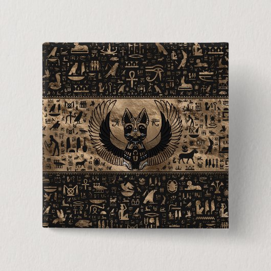 Ägyptisches Katzen-Goddess-Bastet Button (Vorderseite)