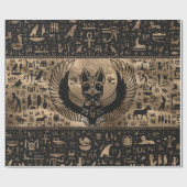 Ägyptisches Katzen-Goddess-Bastet Geschenkpapier (Flach)