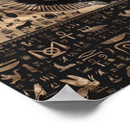 Ägyptisches Katzen-Goddess-Bastet Poster (Ecke)