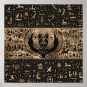 Ägyptisches Katzen-Goddess-Bastet Poster (Vorne)