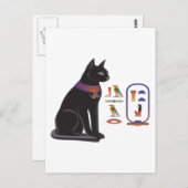 Ägyptisches Katzen-Goddess-Bastet Postkarte (Vorne/Hinten)