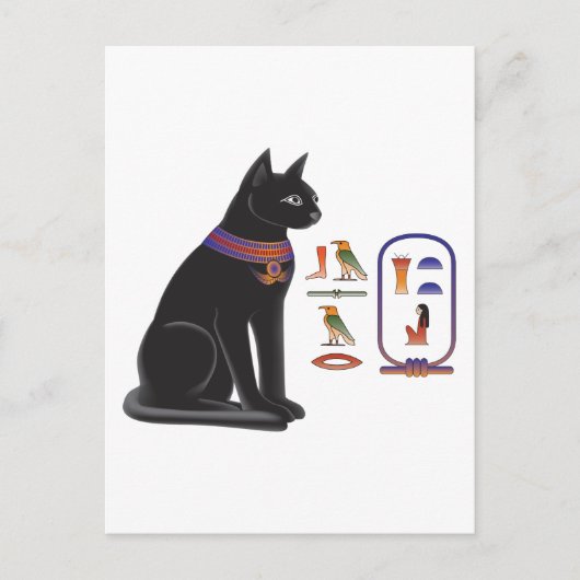Ägyptisches Katzen-Goddess-Bastet Postkarte (Vorderseite)
