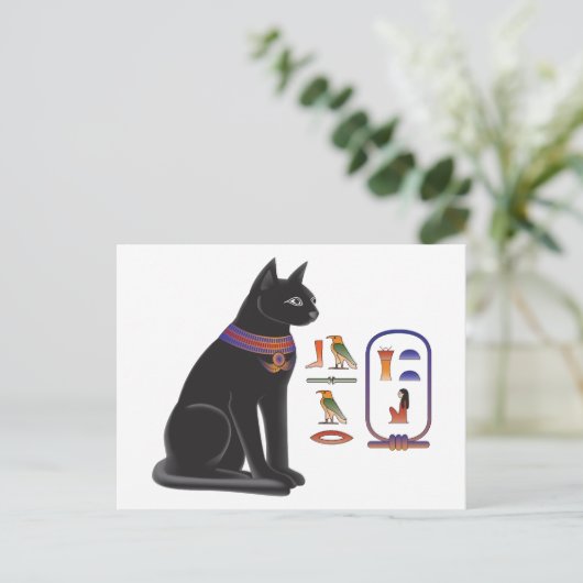 Ägyptisches Katzen-Goddess-Bastet Postkarte (Stehend Vorderseite)