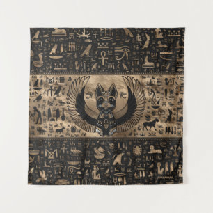 Ägyptisches Katzen-Goddess-Bastet Wandteppich