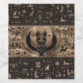 Ägyptisches Katzen-Goddess-Bastet Weinetikett (Einzelnes Label)