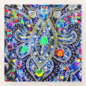 ägyptisches Kleidungsdesign Glasuntersetzer (Vorderseite)