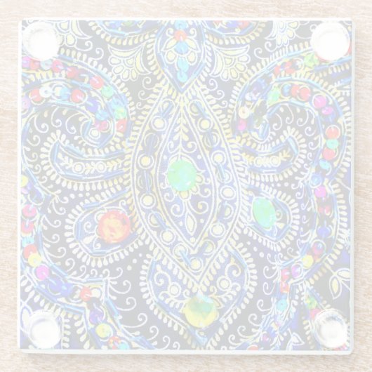 ägyptisches Kleidungsdesign Glasuntersetzer (Rückseite)