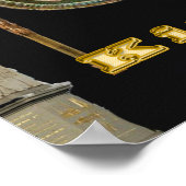 Ägyptisches König tut Poster (Ecke)