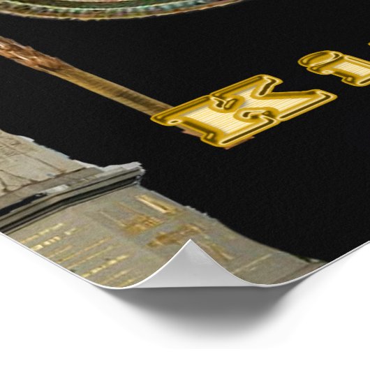 Ägyptisches König tut Poster (Ecke)