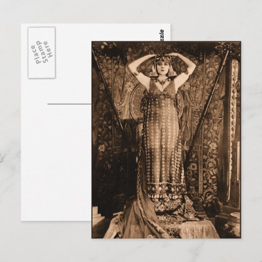 Ägyptisches Kostüm Postkarte (Vorne/Hinten)