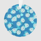 Ägyptisches Lotus-Muster, Kobalt und Türkis Ornament (Vorderseite)