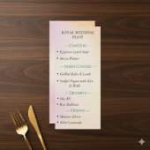 ägyptisches Lotus Wedding Menu Menükarte