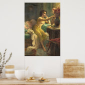 Ägyptisches Mädchen an einem Dressing von Hans Zat Poster (Küche)