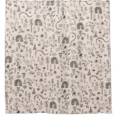 ägyptisches Magisches Mystisches Muster Duschvorhang (Vorderseite)