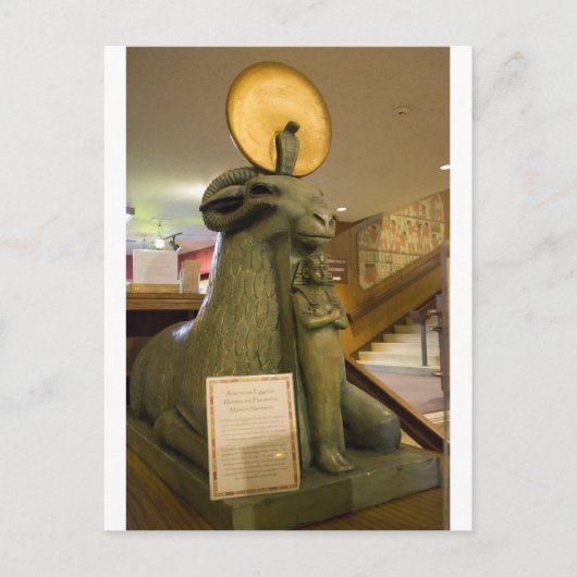 Ägyptisches Museum San José, Ram-Statue Postkarte (Vorderseite)