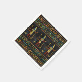 Ägyptisches Muster aus Gold, Aquamarin und Rot Serviette (Ecke)