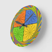 ägyptisches Nahtloses Set Runde Wanduhr (Winkel)