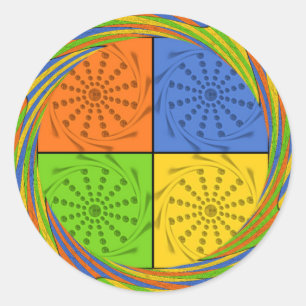 ägyptisches Nahtloses Set Runder Aufkleber