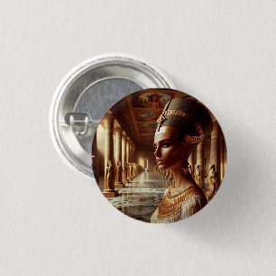 Ägyptisches Nefertari-Artefakt: Antike Zivilisatio Button