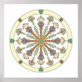 Ägyptisches Nouveau Lotus Mandala Poster (Vorne)