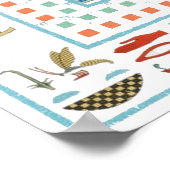 ägyptisches Ornamentennahtloses Muster I Poster (Ecke)