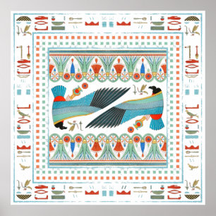 ägyptisches Ornamentennahtloses Muster I Poster