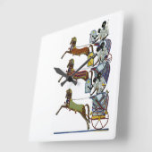 Ägyptisches Ornamnet #2 in Emporio Moffa Quadratische Wanduhr (Winkel)